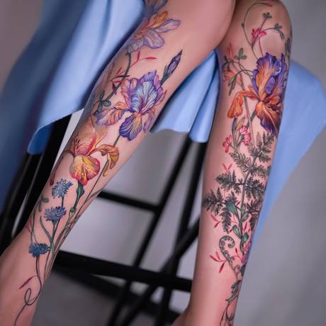 Farbiges Blüten-Sleeve